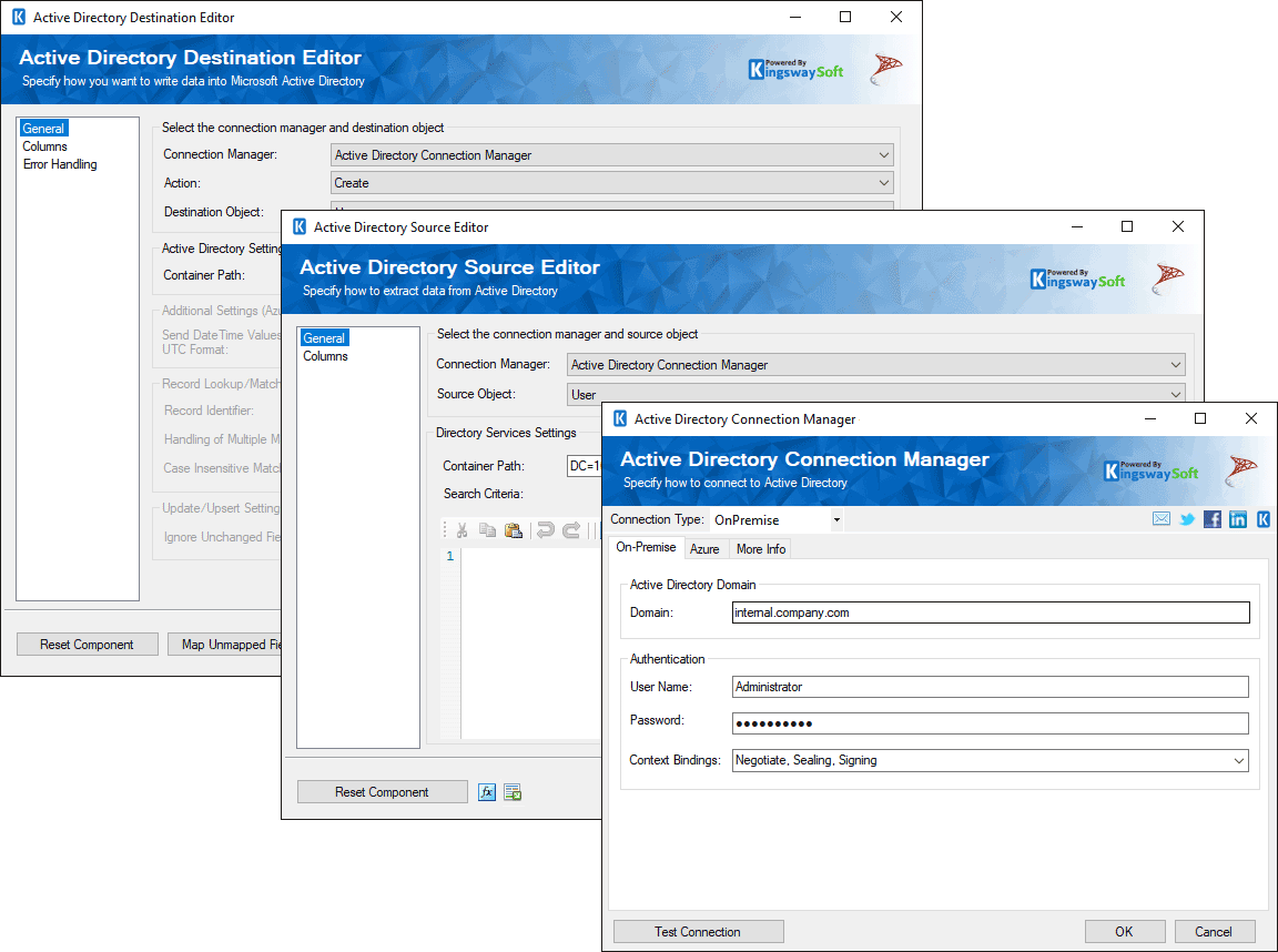 Active Directory SSIS Components